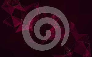 Plexus Background Deep Magenta Abstract Geometric Network Structure