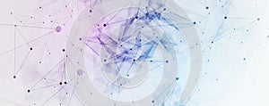 Plexus effect on abstract background photo