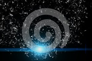 Plexus Facettes in Motion. Nice 3D Rendering