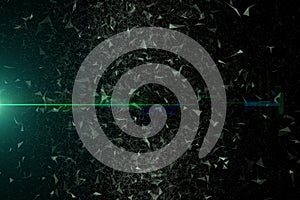 Plexus Facettes in Motion. Nice 3D Rendering