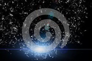 Plexus Facettes in Motion. Nice 3D Rendering