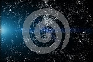 Plexus Facettes in Motion. Nice 3D Rendering