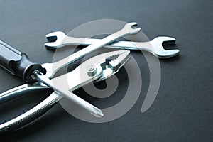 Plier, scrow & wrenches photo