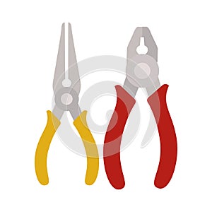 Plier tool isolated icon