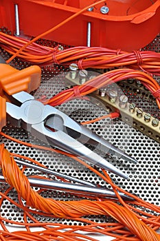 Pliers with electrical component kit