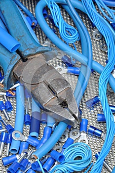 Pliers with electrical component kit