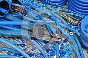 Pliers with electrical component kit