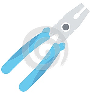 Pliers Isolated Vector Icon for Construction photo