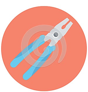 Pliers Isolated Vector Icon for Construction photo