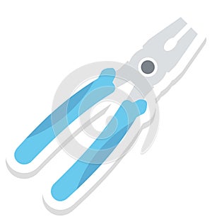 Pliers Isolated Vector Icon for Construction photo