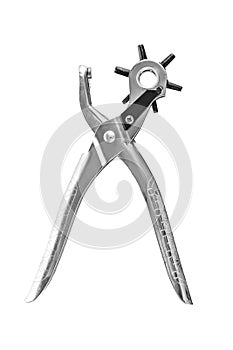 Pliers for perforating and drilling isolated on white background