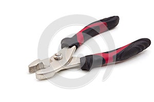 Pliers with rubber handle red and black