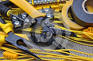 Pliers strippers with electrical component kit