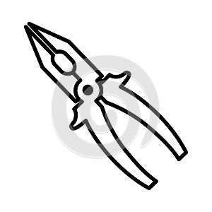 Pliers tool icon vector on trendy design