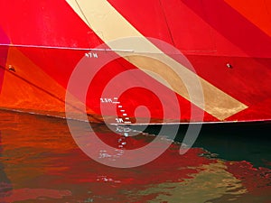 Plimsoll Line on Red Ship