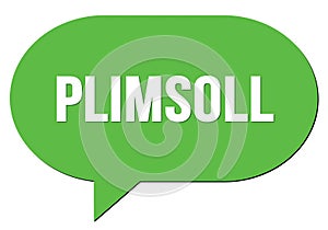 PLIMSOLL text written in a green speech bubble