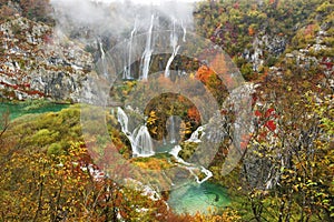 Plitvice Lakes Autumn Color and Mist