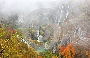 Plitvice Lakes Autumn Color and Mist