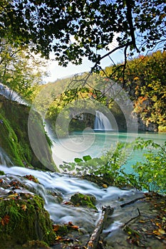 Plitvice lakes of Croatia - national park in autumn