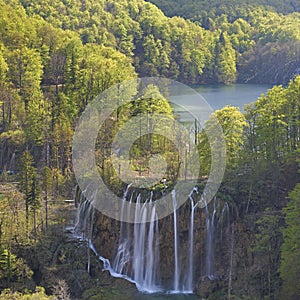 Plitvice lakes of Croatia - national park in spring