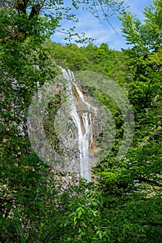 Plitvice Lakes National Park, Croatia. Small waterfalls