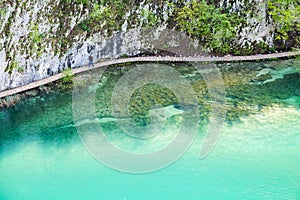 Plitvice Lakes National Park, Croatia. Small waterfalls