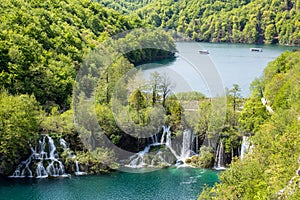 Plitvice Lakes National Park, Croatia. Small waterfalls