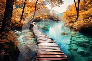 Plitvice Lakes National Park, a European gem in Croatias vibrant landscape photo