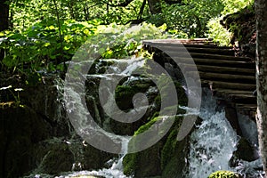 Plitvice Lakes National Park - path for visitors. Croatia