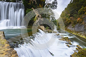 Pliva waterfall in Jajce, Bosnia and Herzegovina photo