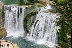 Pliva waterfalls in Jajce photo