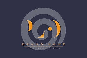 PLO abstract letter logo design