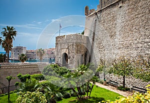 Ploce gate and Fort St. Ivana at Dubrovnik city walls