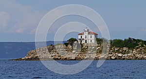The Plocica lighthouse in the Adriatic sea of Croatia