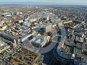 Ploiesti City Center, Romania, aerial scenery