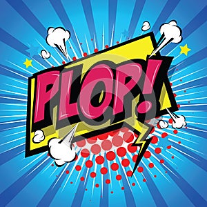 Plop! Comic Expression Vector Text