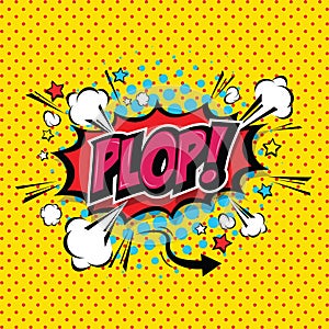 Plop! Comic Expression Vector Text