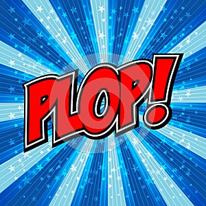 Plop! Comic Expression Vector Text.