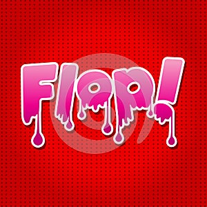 Plop! Comic Expression Vector Text.