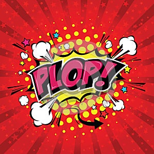 Plop! Comic Expression Vector Text. Vector Eps 10