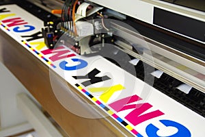 Plotter head printing CMYK