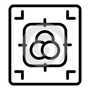 Plotter paper icon outline vector. Printer device