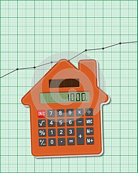 Plotting graph grid paper background and Calculator House