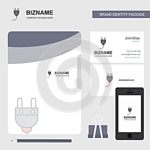 Plough Business Logo, File Cover Visiting Card and Mobile App Design. Vector Illustration