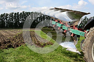 Plough and tractor