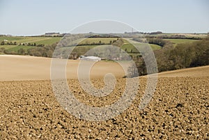 Ploughed field in rural Berkshire ,UK