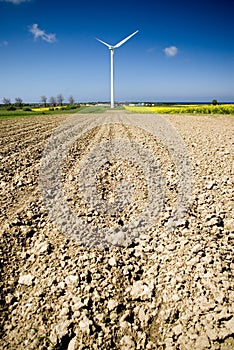 Ploughed field wind turbine