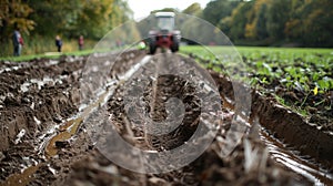 A ploughing competition showcases the strength and efficiency of biofuelpowered machinery with each contestant vying to