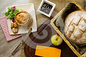 Ploughman's Lunch Spread from above