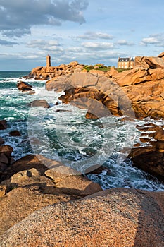 Ploumanach lighthouse, Bretagne, France